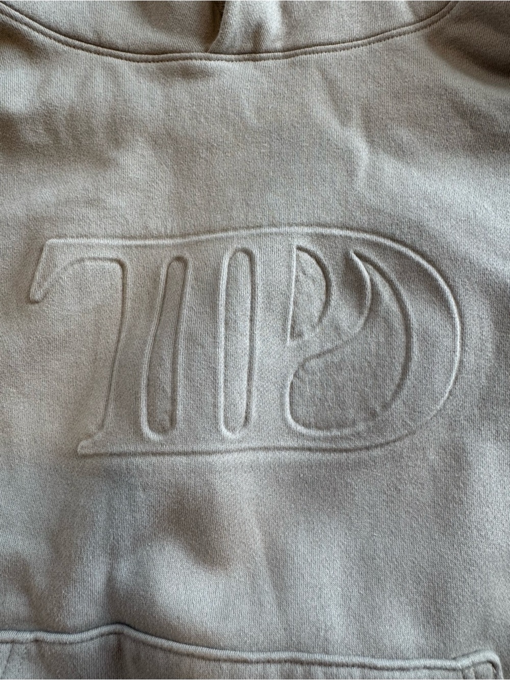 Taylor Swift Cream Embossed Logo Hoodie
